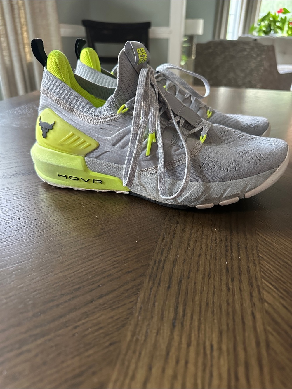 Under Armour Gray & Neon Yellow HOVR Women's Athletic Sneakers